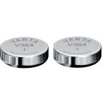 Lot de 2 piles oxyde argent v364 sr621 sr621sw 364 1, 55v / varta