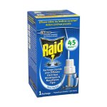 Lot de 4 - raid recharge diffuseur électrique liquide anti - moustiques 45 nuits sans parfum 27 ml Lot de 4 - raid recharge diffuseur électrique liquide anti - moustiques 45 nuits sans parfum 27 ml