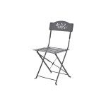 Lot de deux chaises de jardin pliante en acier