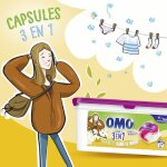 Omo lessive capsule jasmin & fleur de coton 3 en 1 - 572 g - 27 lavages