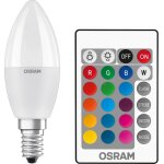Osram led e14 en forme de bougie 5. 5 w = 40 w rvbb ( x l) 37 mm x 107 mm eec: classe a +  intensit ...