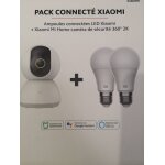Pack connect� xiaomi (2 ampoules connect�es + cam�ra de s�curit� 360)