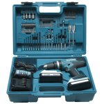 Perceuse � percussion 18v (2x 1, 5ah) avec accessoires dans coffret synth�tique - makita hp457dwe10