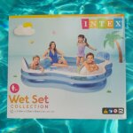 Piscine gonflable intex swim center 56475np xxl 4 places avec si�ges f4a6;