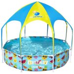 Piscine tubulaire bestway ronde steel pro avec parasol 2. 44 x 0. 51 m