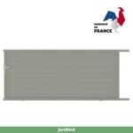 Portail jardimat coulissant aluminium alpes gris quartz - 350 x h. 160 cm