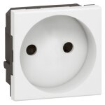 Prise de courant sans terre legrand mosaic blanc 2 modules