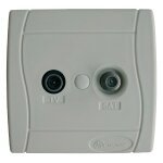 Prise murale tv - sat mle / femelle metronic - diamtre 9, 52 mm