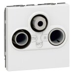 Prise tv legrand fm sat mosaic blanc 2 modules