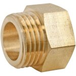 Raccord �gal laiton m�le femelle 20 / 27 (3 / 4 ) lot de 2