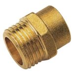 Raccords laiton � souder - raccord droit Ø12 - m�le 12 / 17
