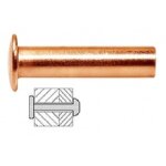 Rivets pleins cuivre - 4 x 16 mm