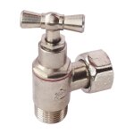 Robinet de wc querre laiton nickel m12 / 17 - ecrou prisonnier 12 / 17
