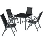 Salon de jardin aluminium 4 places - gris foncé Salon de jardin aluminium 4 places - gris foncé