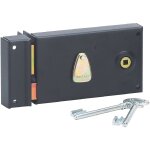 Serrure horizontale pêne dormant 1 / 2 t thirard - noir - gauche - l x h - 82 x 140 mm Serrure horizontale pêne dormant 1 / 2 t thirard - noir - gauche - l x h - 82 x 140 mm