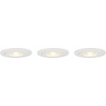 Spot encastrable led pour salle de bain led intgre brilliant g94682 / 05 blanc chaud 12 w nodus blanc ...