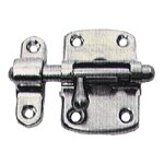 Targette pêne rond vachette - nickelée - hauteur 40 mm Targette pêne rond vachette - nickelée - hauteur 40 mm