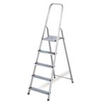 Déstockage tubesca - escabeau ménager en aluminium 5 marches haut. accès maxi 2, 88 m - alu plus 655 Déstockage tubesca - escabeau ménager en aluminium 5 marches haut. accès maxi 2, 88 m - alu plus 655