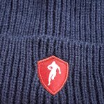 Bonnet pompon amovible ruckfield bleu marine