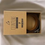 Ceinture en cuir r�versible noir / marron