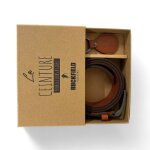 Ceinture en cuir ruckfield cognac et porte - cl