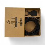 Ceinture en cuir ruckfield noir et porte - clé Ceinture en cuir ruckfield noir et porte - clé