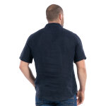 Chemise lin manches courtes marine Chemise lin manches courtes marine
