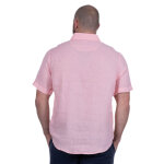 Chemise lin manches courtes rose clair