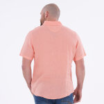 Chemise lin � manches courtes ruckfield corail
