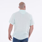 Chemise lin � manches courtes ruckfield vert d'eau