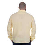 Chemise lin manches longues jaune fonc