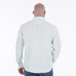 Chemise lin ruckfield  manches longues vert d'eau