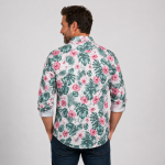 Chemise � manches longues ruckfield tropical rugby blanc cass�