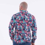 Chemise à manches longues ruckfield tropical rugby bleu marine Chemise à manches longues ruckfield tropical rugby bleu marine
