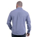 Chemise à manches longues vichy bleu marine ruckfield Chemise à manches longues vichy bleu marine ruckfield