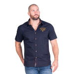 Chemise ruckfield à manches courtes rugby flowers bleu marine Chemise ruckfield à manches courtes rugby flowers bleu marine