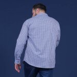 Chemise ruckfield  manches longues vichy bleu members club house rugby