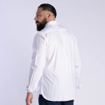 Chemise unie blanche à manches longues ruckfield élégance Chemise unie blanche à manches longues ruckfield élégance