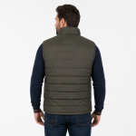 Doudoune sans manches r�versible kaki / moutarde