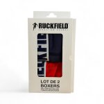 Lot de 2 boxers ruckfield essentiels rouge / marine