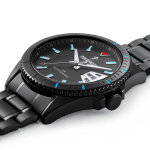 Montre acier noir tanche