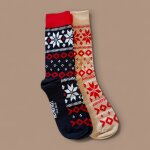 Pack de 2 paires de chaussettes + porte - clé ruckfield noël Pack de 2 paires de chaussettes + porte - clé ruckfield noël