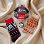 Pack de 2 paires de chaussettes + porte - cl� ruckfield no�l