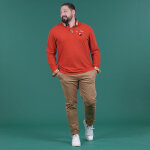 Pantalon chino essentiel beige fonc�