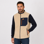 Polaire sans manche ruckfield autumn rugby tour beige