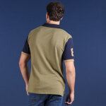 Polo bi - colore ruckfield  manches courtes vert amande / bleu marine