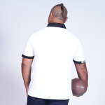 Polo blanc jonah lomu  manches courtes
