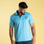 Polo bleu clair  manches courtes ruckfield rugby club