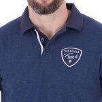 Polo bleu marine � manches courtes ruckfield french rugby club