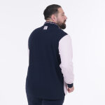 Polo contrast rose / bleu marine  manches longues club ruckfield